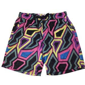 Oh Snap! Drill Clothing Vintage Shorts Retro Geometric Graphic Multicolor Bright